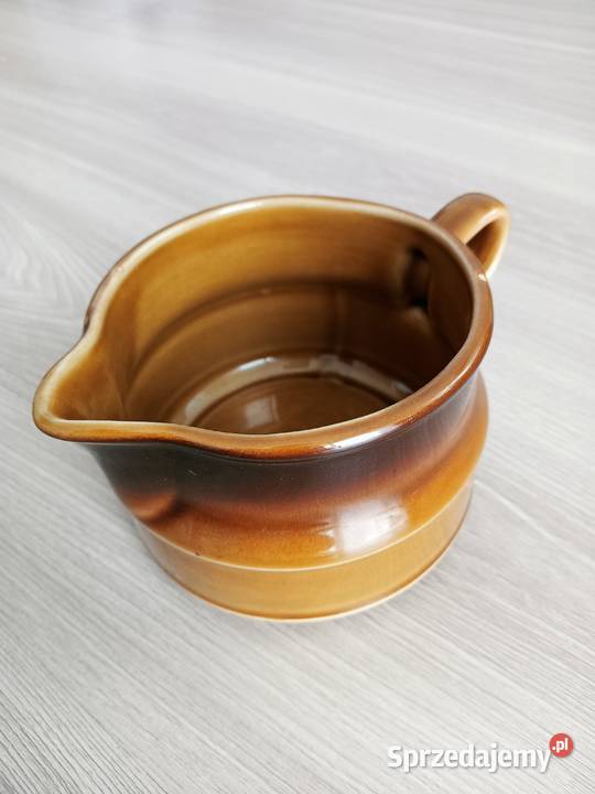 Brązowa sosjerka porcelit Tułowice PRL małopolskie