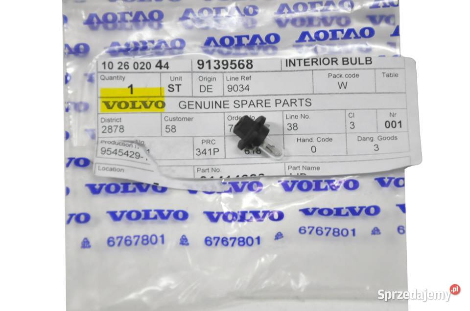 VOLVO S40 V40 zarowka podswietlenia komputera Gadgety motoryzacyjne