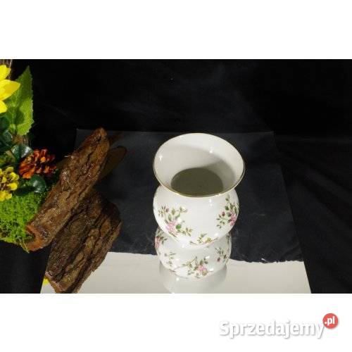 Bogucice wazon porcelanowy kwiaty złocenie