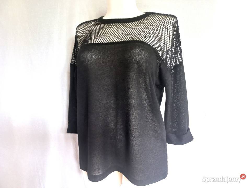 Bluzka czarna Sweterek rękaw 34 Cienkie r 40 Białystok sprzedam