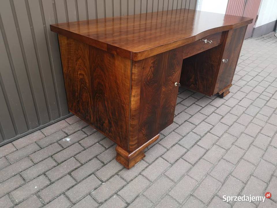 Biurko ARTDECO Orzech Zgrabne Stare Antyk Swarzędz