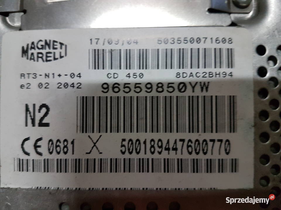 PEUGEOT 407 RADIO CD NAWIGACJA RT3 CD450