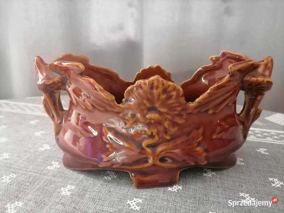 Żardiniera gondola Ceramiczna PRL Wałbrzych