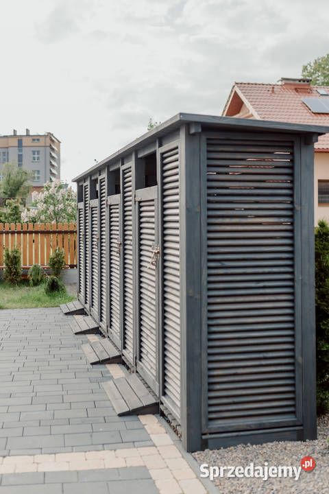 Wiata śmietnikowa zadaszenie na kosze segregacja śląskie Kalety