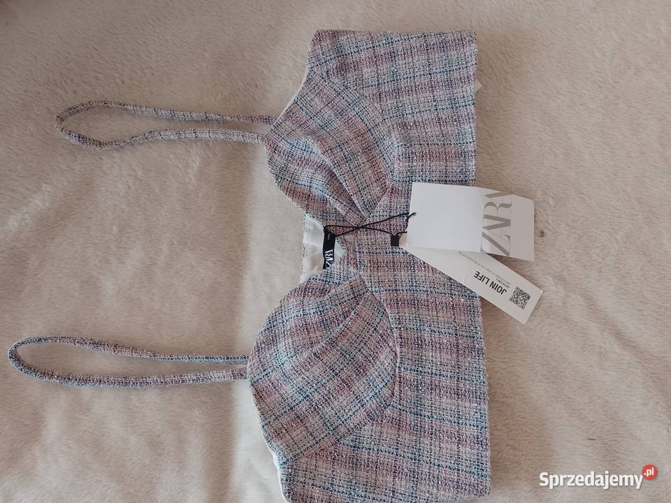 40L Zara Top z mieniącą nitką bluzka z Madrytu Zara