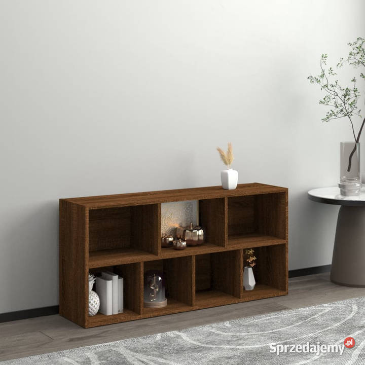 Regał na książki brązowy dąb 50x25x106 WM815446