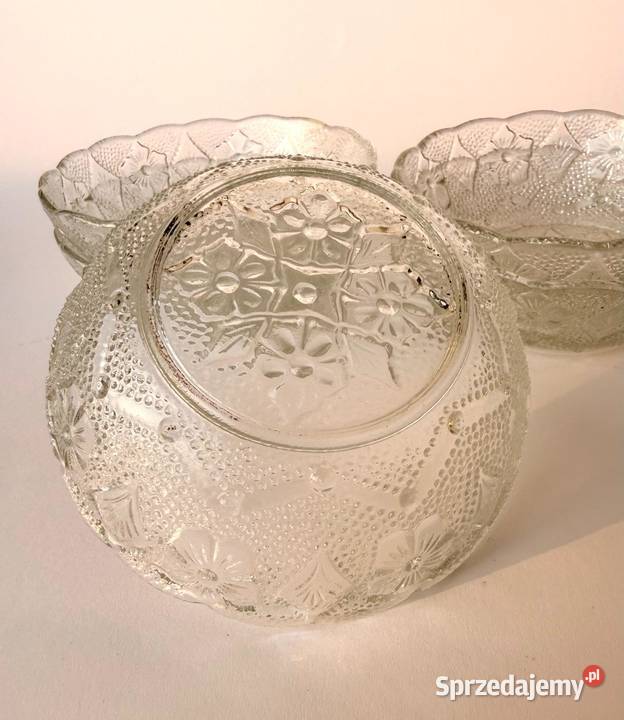 5x Salaterka Bratki HSG Ząbkowice L Fiedorowicz Porcelana i szkło