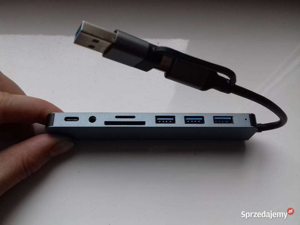 Adapter USBCA 30 20 microSD SD Jack 35mm 8w1 Bydgoszcz