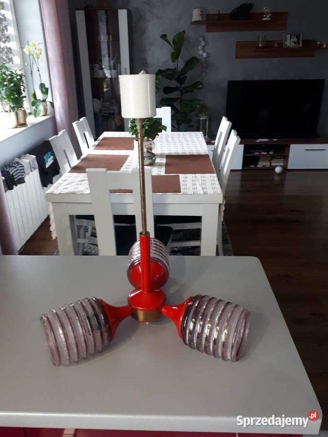 Lampa sufitowa PRL trójramienna Sulmierzyce sprzedam