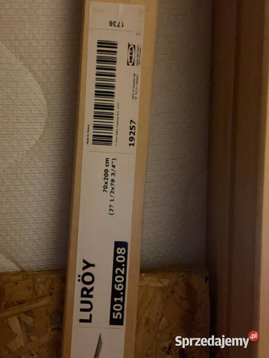 Łóżko drewniane 140x200 materac Bazyl Puławy sprzedam