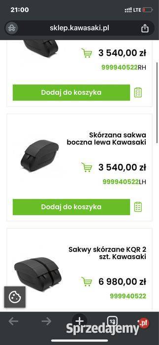 Sakwy skórzane 2 Kawasaki Vulcan S Torby Kufry wielkopolskie Poznań