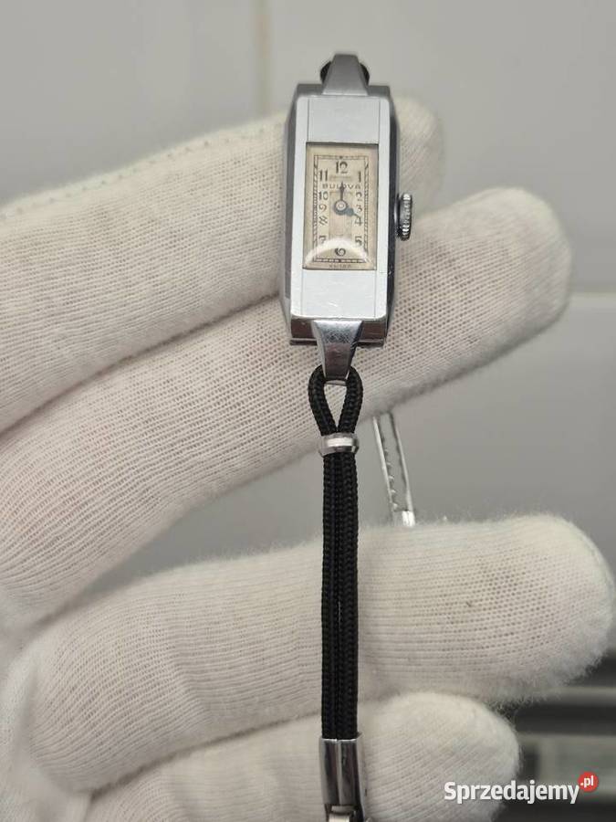 Zegarek vintage Bulova Tank Art Deco Ladies 1936 Antyki