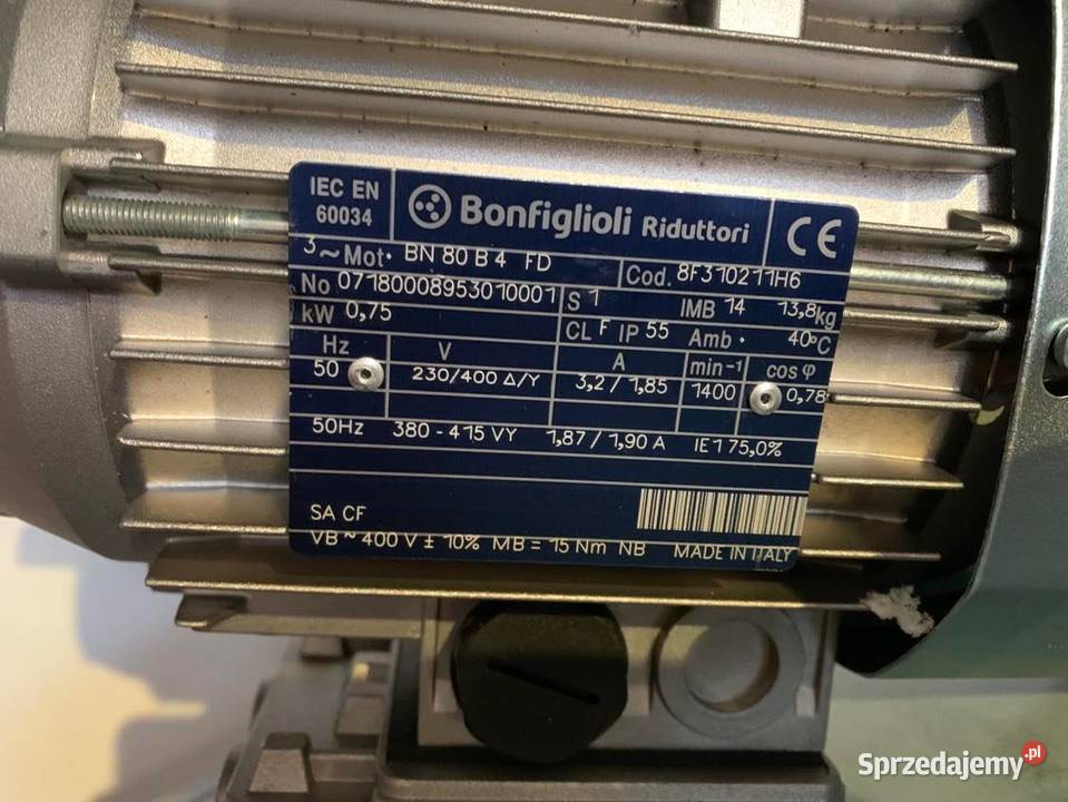 Silnik Bonfiglioli BN 80 B4 FD 075kW 1400Rpm Warszawa
