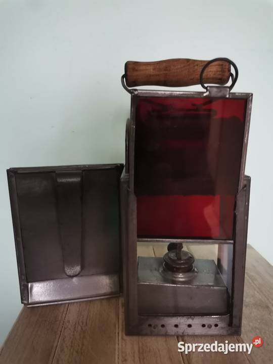 Stara lampa kolejowa na nafte z lat 30 tych Art Lampy podłogowe Oświetlenie