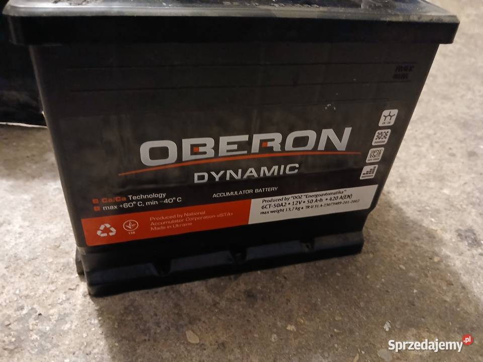 Akumulator oberon 50ah 420a Radom