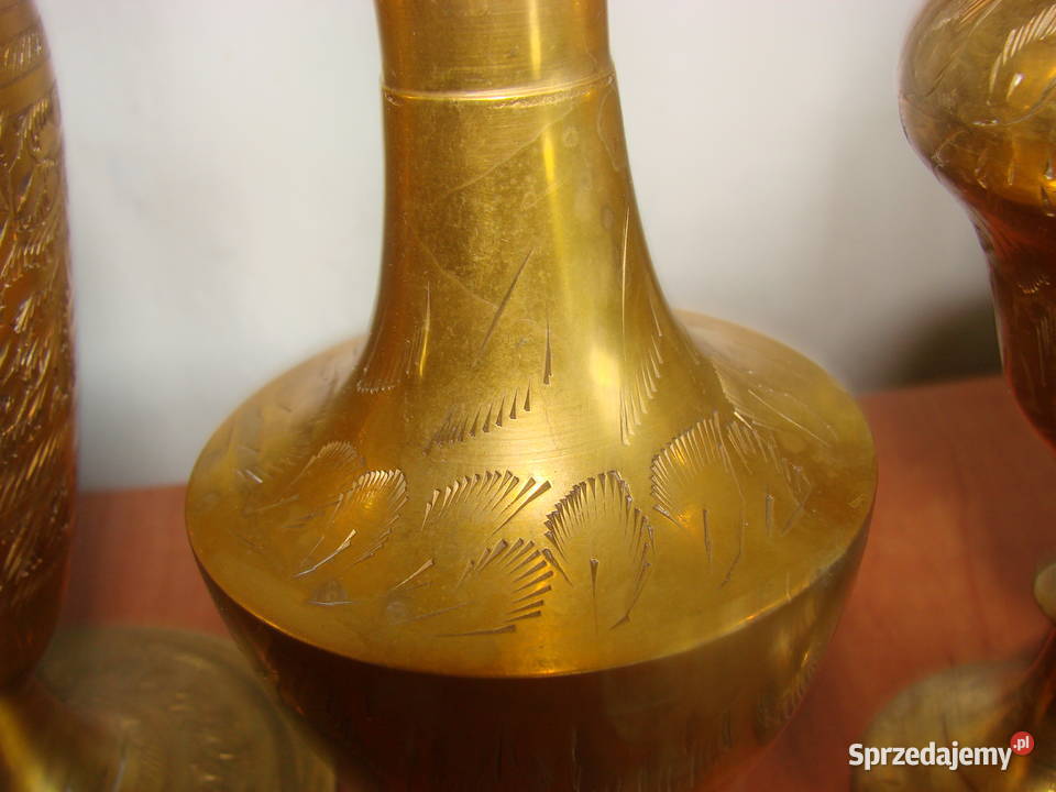 mosiężny orientalny wazon indyjski Pruszcz Gdański