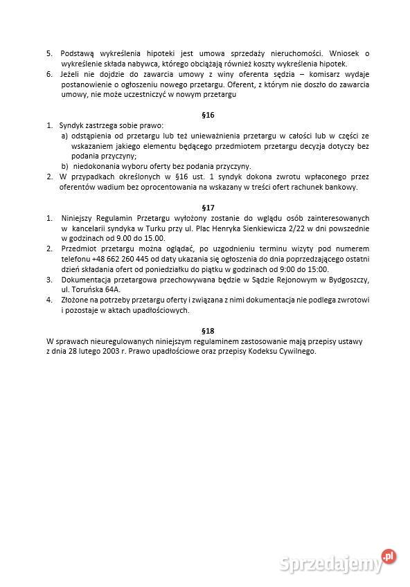 Syndyk sprzeda przedsiębiorstwo Firma GOTOWSKI kujawsko-pomorskie