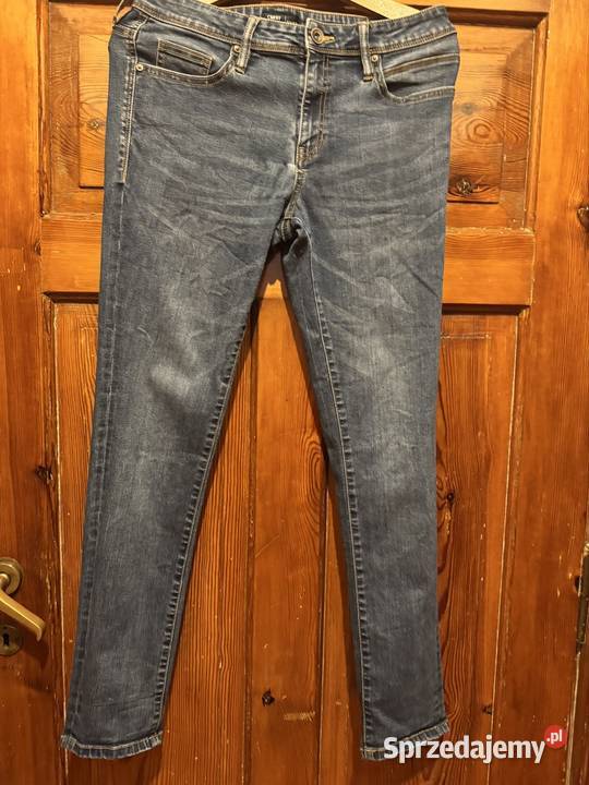 Jeansy męskie 3032 slim fit granatowe Carry z Odzież codzienna Częstochowa