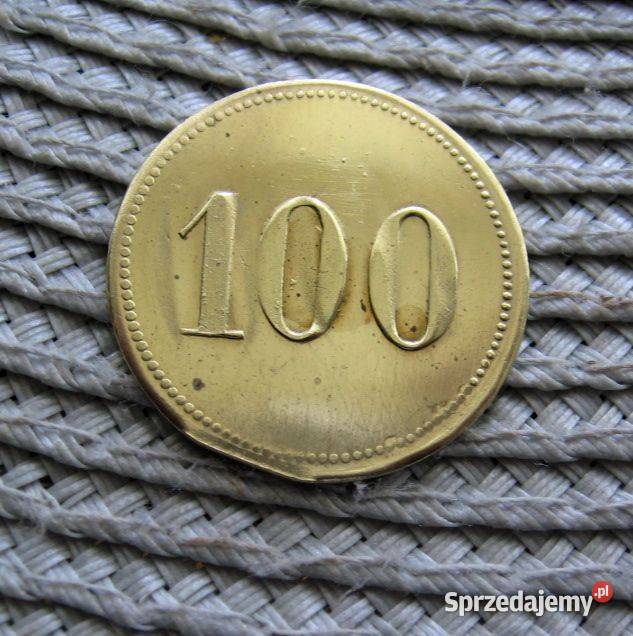 Żeton z numerem 100 Kalisz