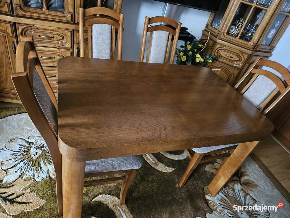 Stół rustykalny rozkładany plus 4 krzesła Bielsko-Biała