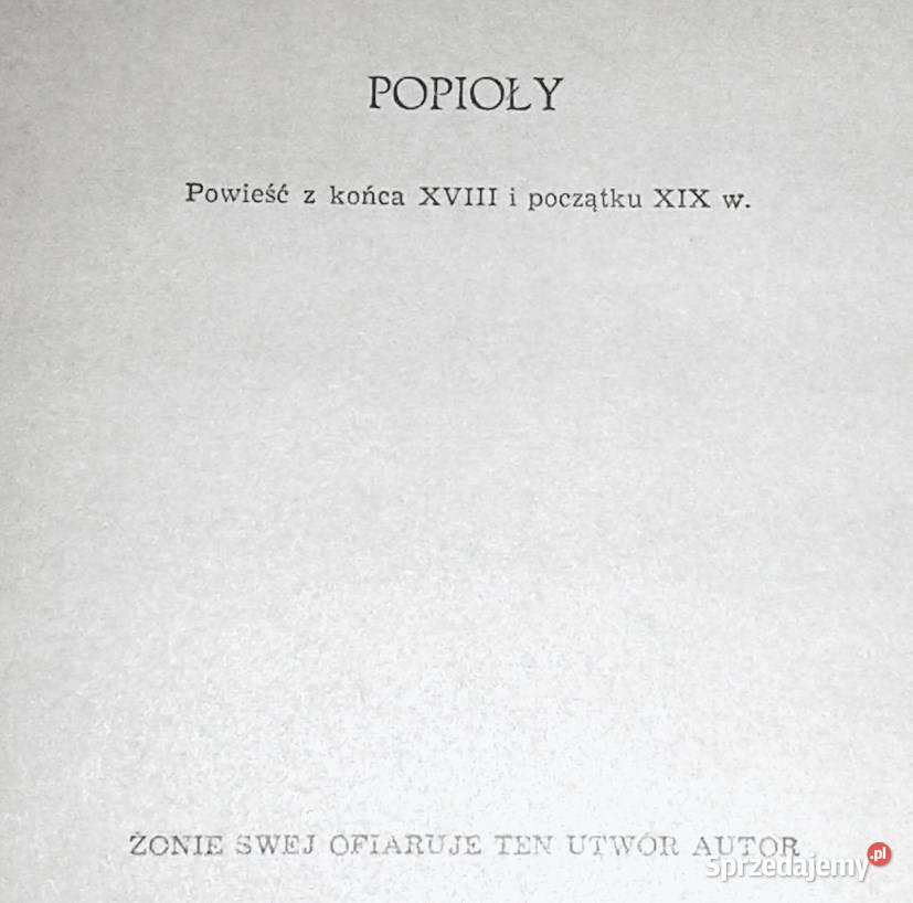 Utwory wybrane Popioły Tom III Stefan Żeromski miękka Chełm