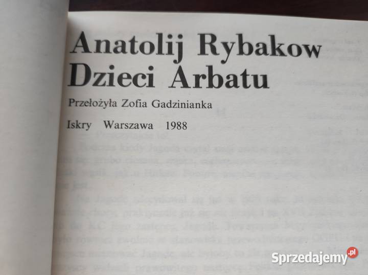 Dzieci Arbatu Anatolij Rybakow Kielce