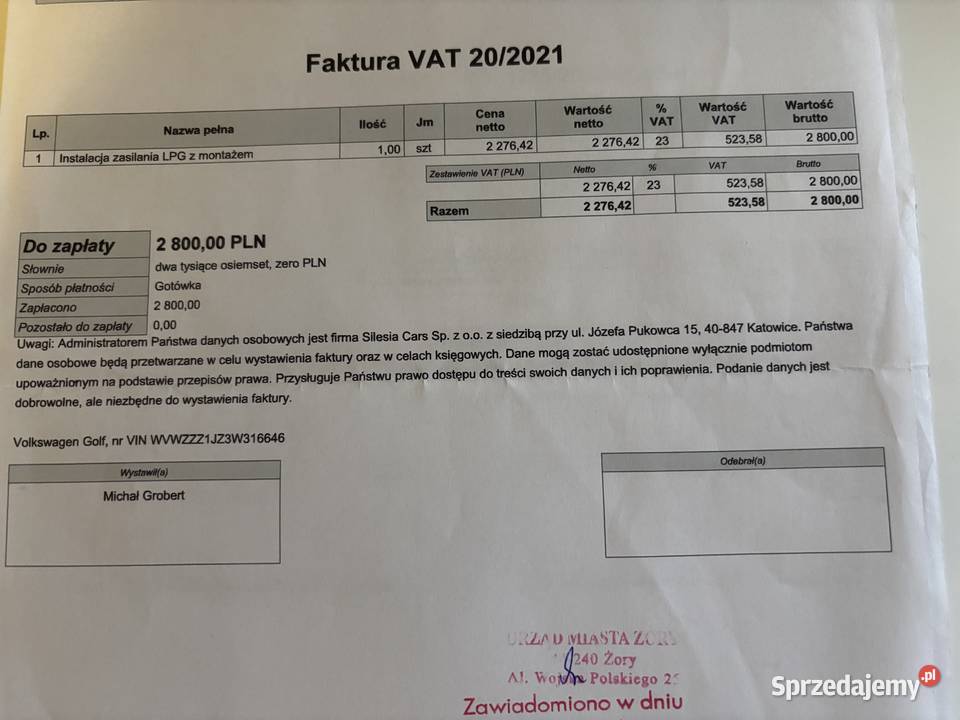 VW GOLF 4 14MPI LPG klimatyzacja hak nieuszkodzony Strumień