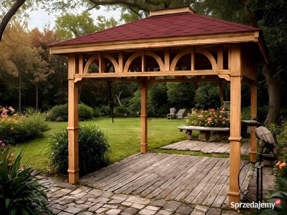 ALTANA 6 3x3m Eleganckie Półokrągłe Podpory Altany i wiaty Parzymiechy