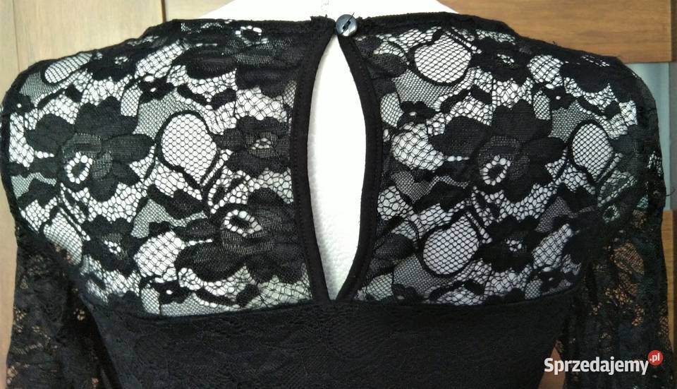 Czarna koronkowa sukienka koronka sexy gothic Krosno