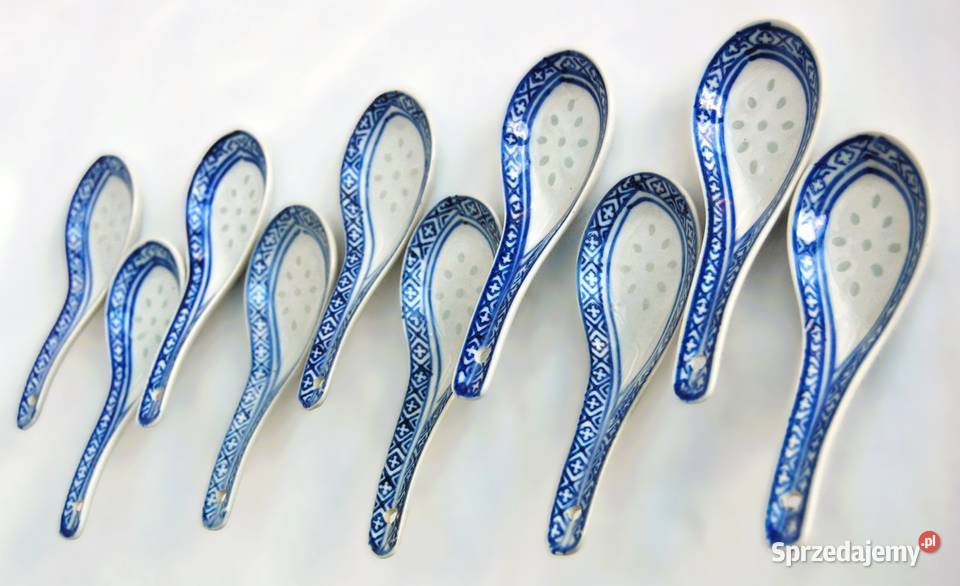 Chińskie porcelanowe łyżki 10 porcelana ryżowa Lublin