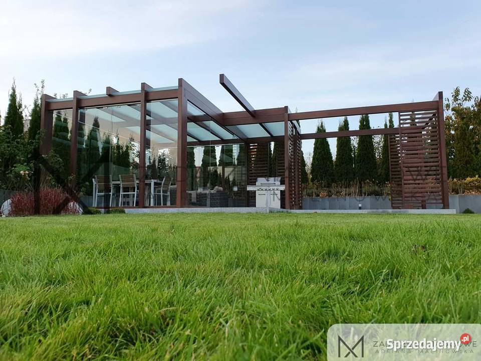 Zadaszenia tarasowe Nowoczesna altana Szklany Architektura ogrodowa łódzkie sprzedam