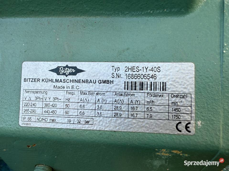 Sprężarka półhermetyczna Bitzer 42 kW5C 40C opolskie Paczków