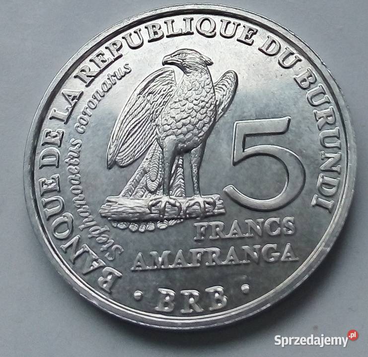 BURUNDI5 FRANCS2014 r Numizmatyka