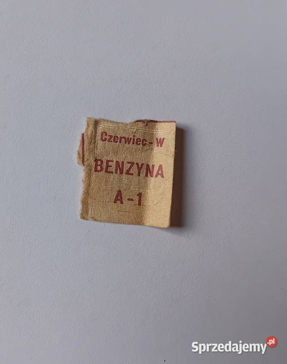 Ciekawostka z PRL kartka na benzynę A1 czerwiec wielkopolskie Koźminek sprzedam