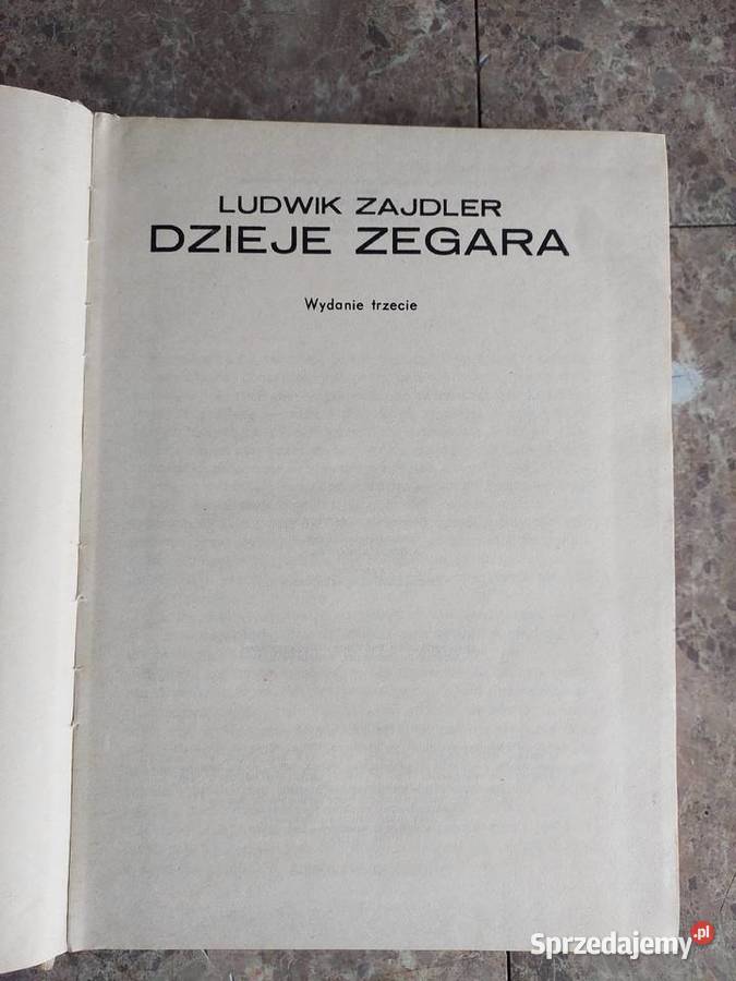 Książka Dzieje zegara Ludwik Zajdler 1980r pomorskie Tczew sprzedam