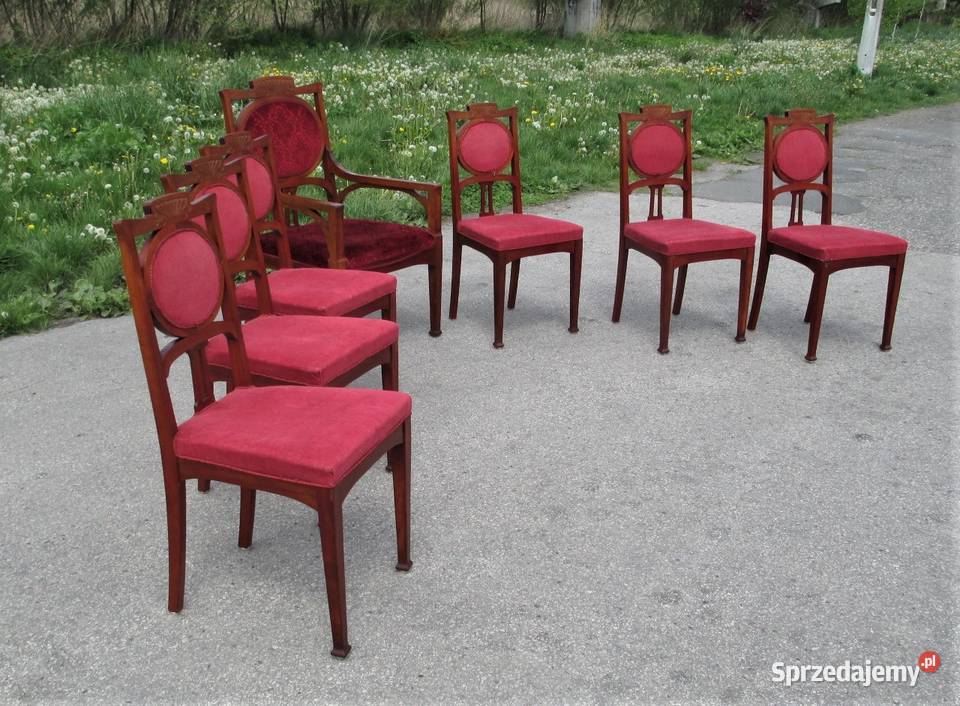 Komplet krzeseł secesja Lublin sprzedam