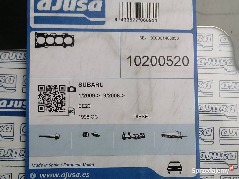 Subaru 20 D uszczelka głowicy prawa nowa Sieradz