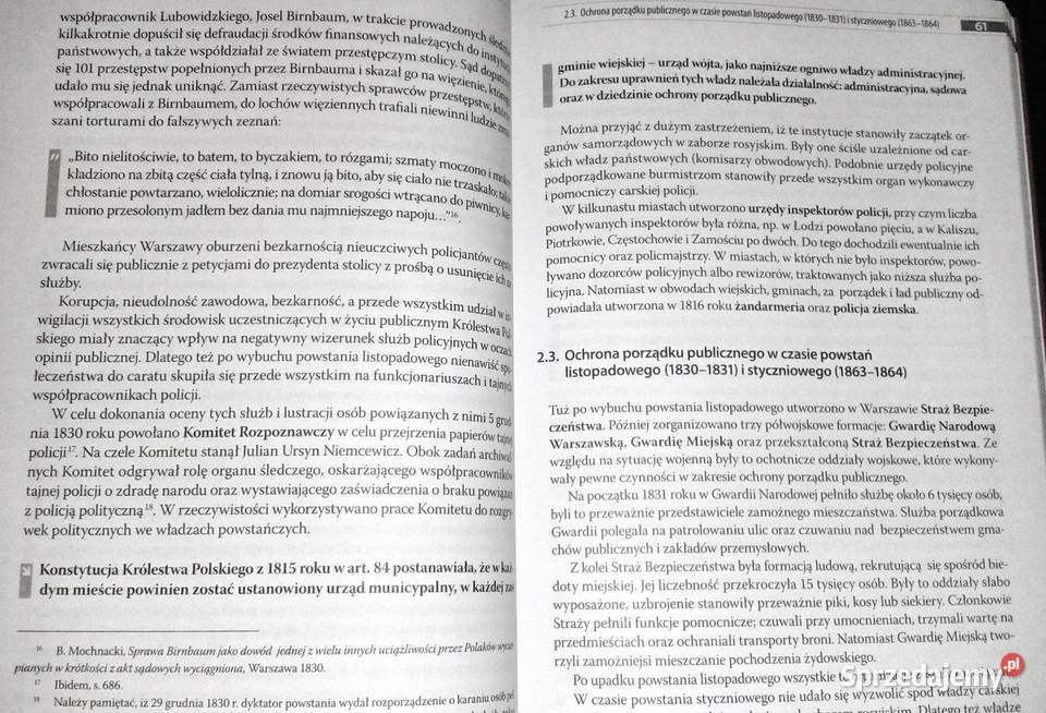 Historia Policji w Polsce X wieku do Chełm sprzedam