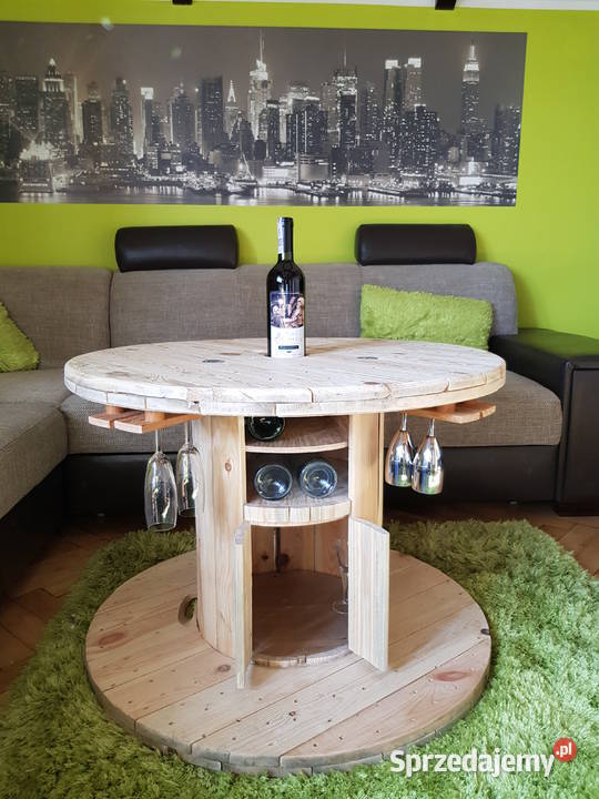 Stolik z otworami na napoje z pojemnikiem do Stoły, krzesła, biurka Gdańsk