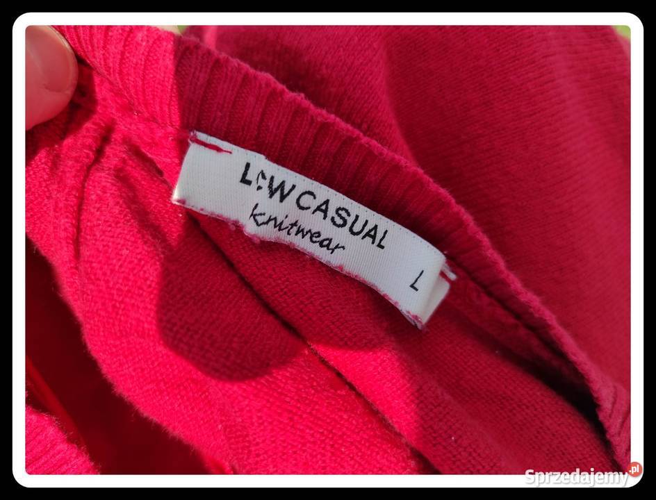 Czerwony sweter damski LCW Casual 40 L Rozmiar 40(L) Płock