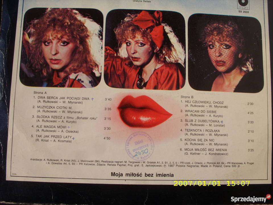 LP Pop GRAZYNA SWITALA MOJA MILOSC pop Wołów