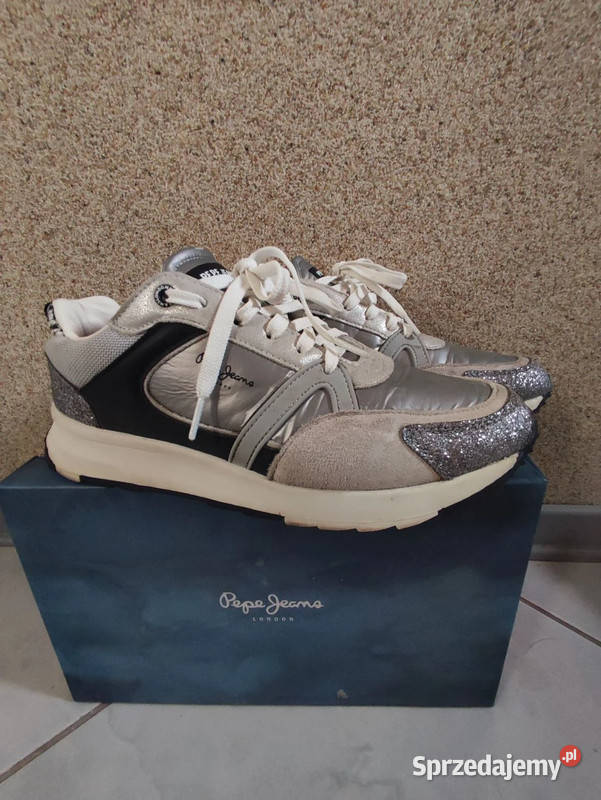 Pepe Jeans london sneakersy sportowe metaliczne Obuwie sportowe Kielce sprzedam