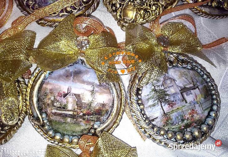 Ozdoby choinkowe komplet 10 medaliony bombki Warszawa