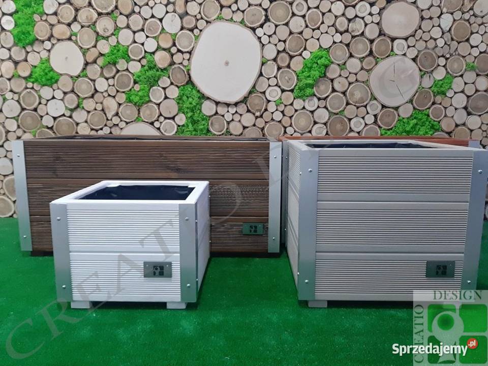 Donica drewniana 454541 nowoczesna doniczka sprzedam