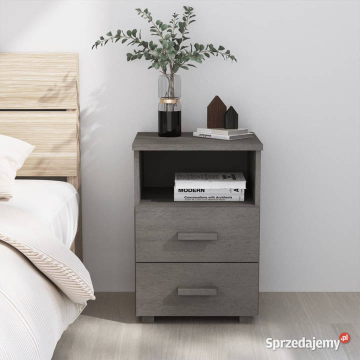 Szafka nocna HAMAR jasnoszara 40x35x62 drewno mazowieckie Warszawa