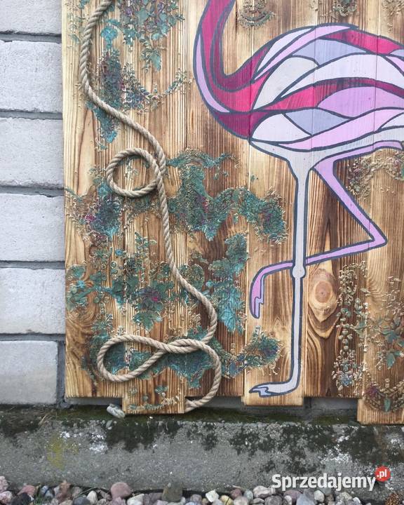 Obraz na drewnie efekt postarzenia Opatówek sprzedam