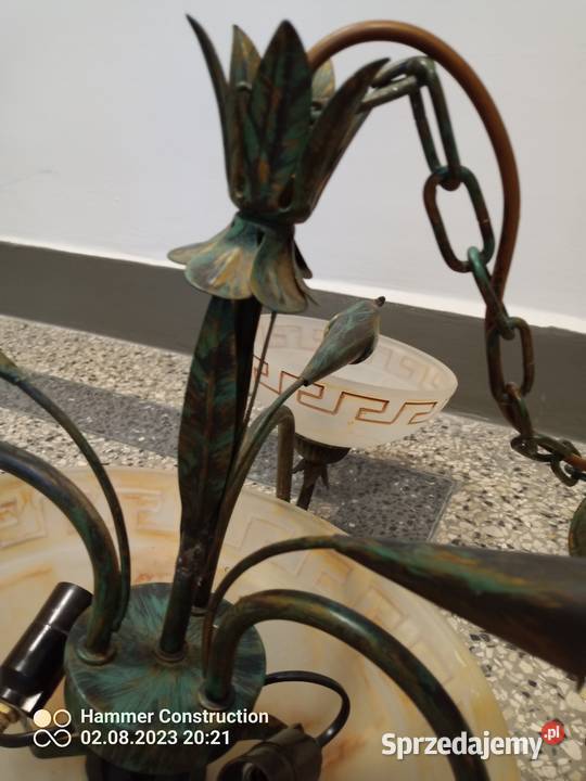 Lampa metaloplastyka z końca lat 80tych XX w Warszawa
