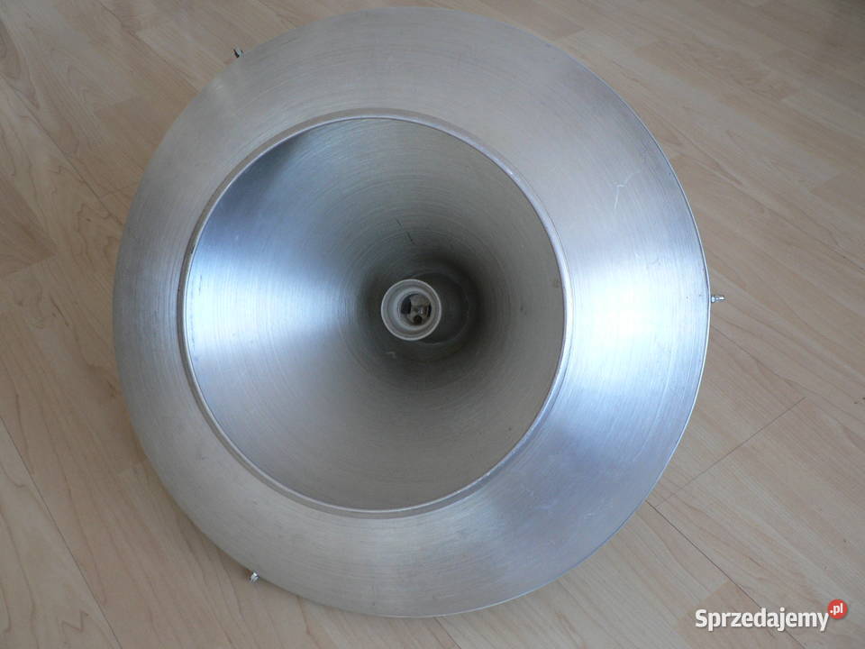 Lampa UFO Polam lata 70 PRL aluminium Radom