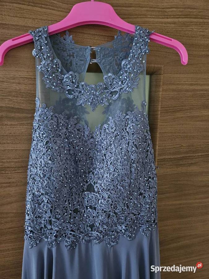 Sukienka Wieczorowa Długa niebieski Siennica