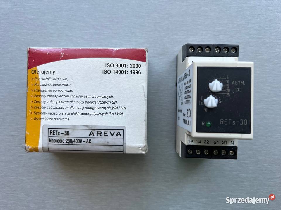 AREVA ALSTOM Przekaźnik czasowy RETs30 230400 V Gliwice sprzedam